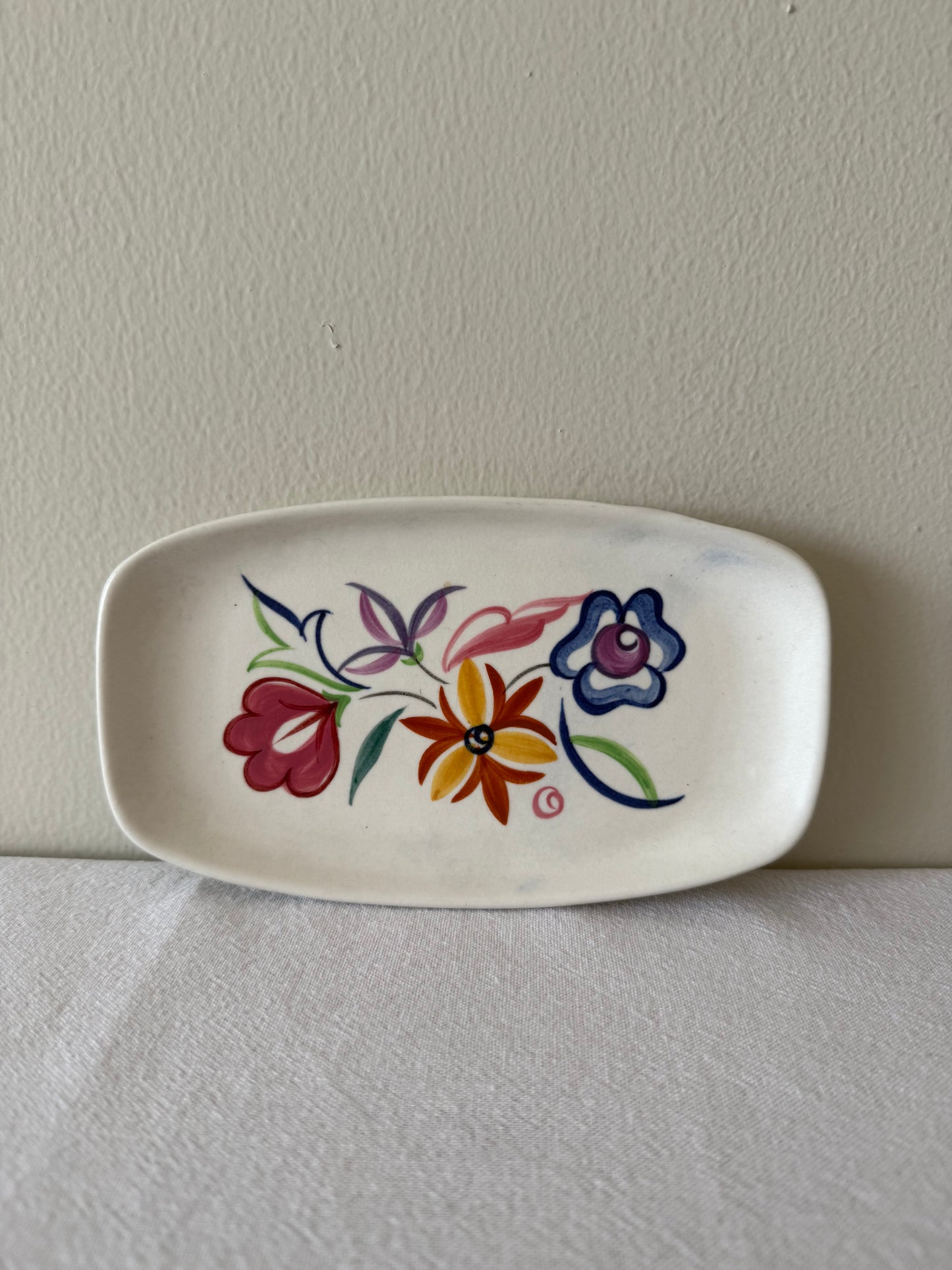 Poole pottery floral dish
