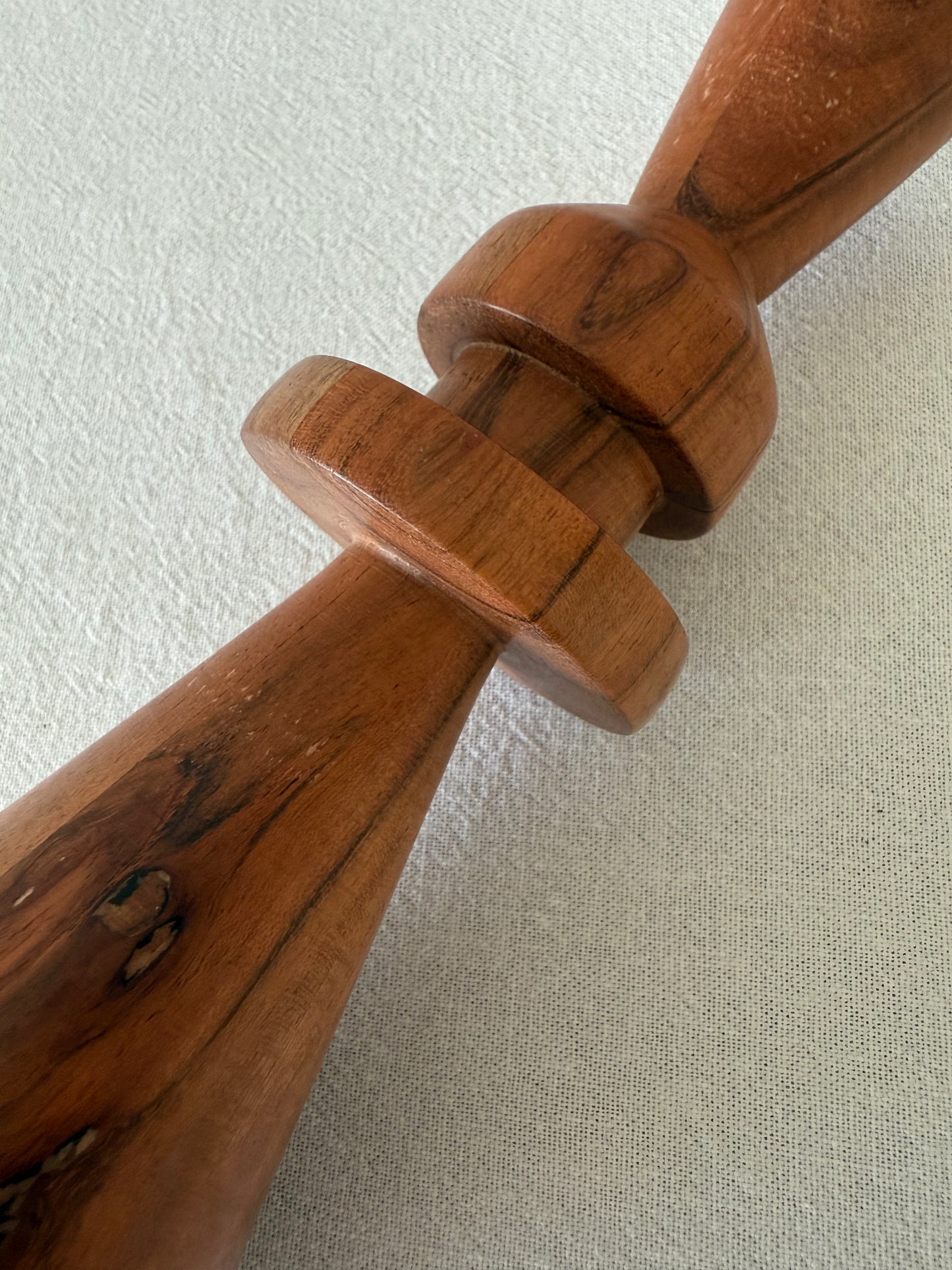 Wooden candle stick holder
