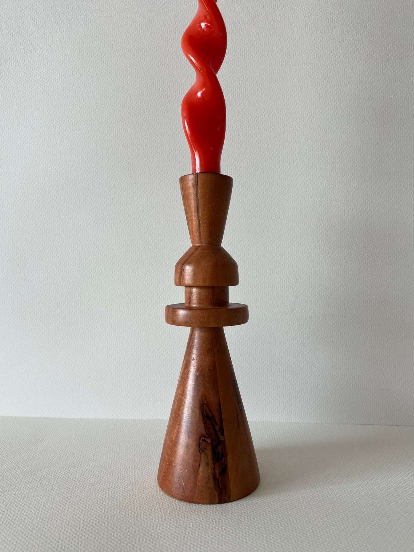 Wooden candle stick holder