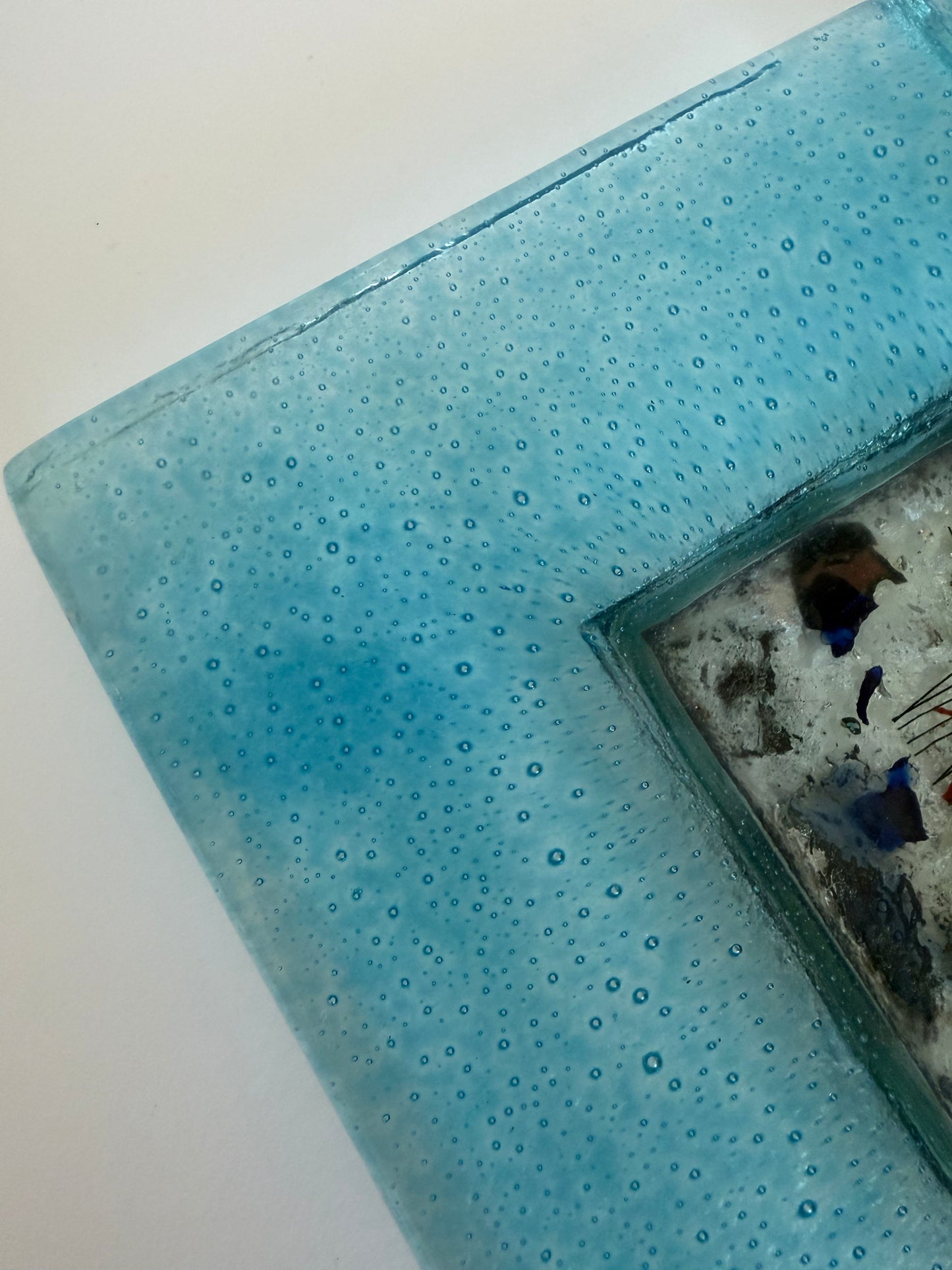 Abstract glass dish