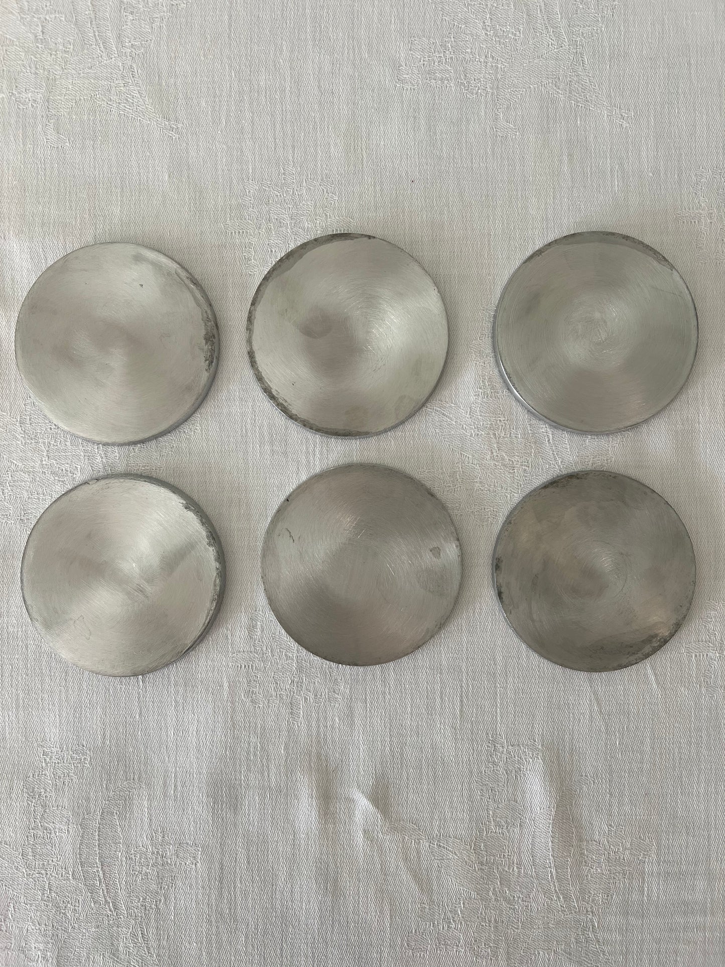 Lime and metal coaster set