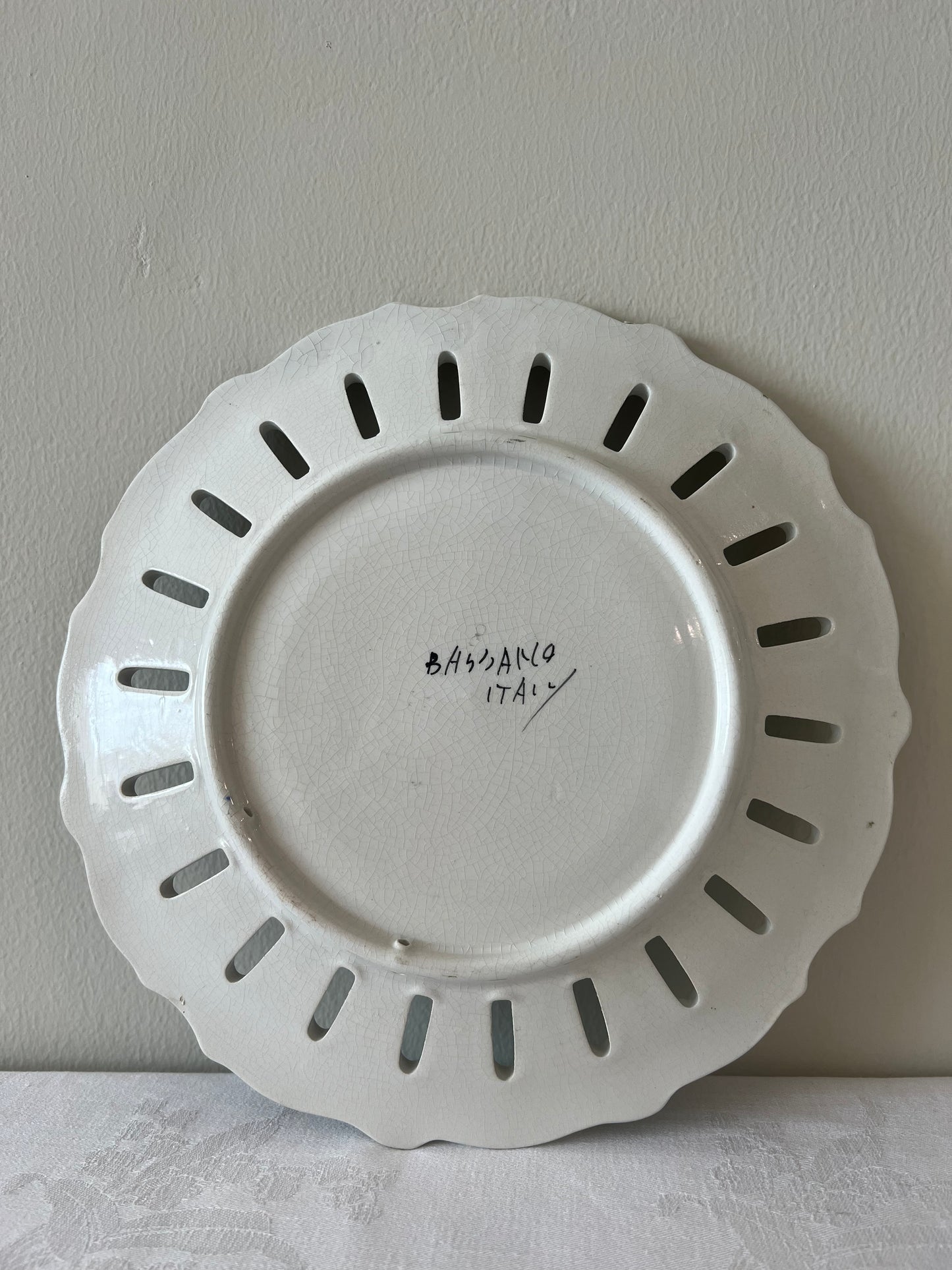 Cut out Italian plate