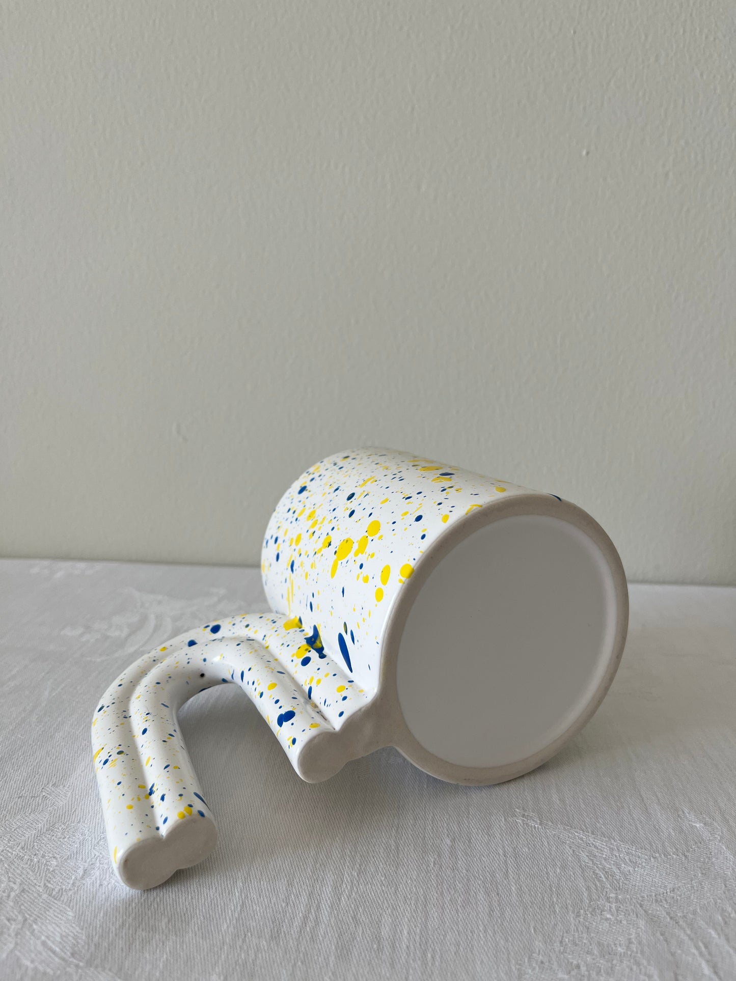 Funky rainbow handle mug