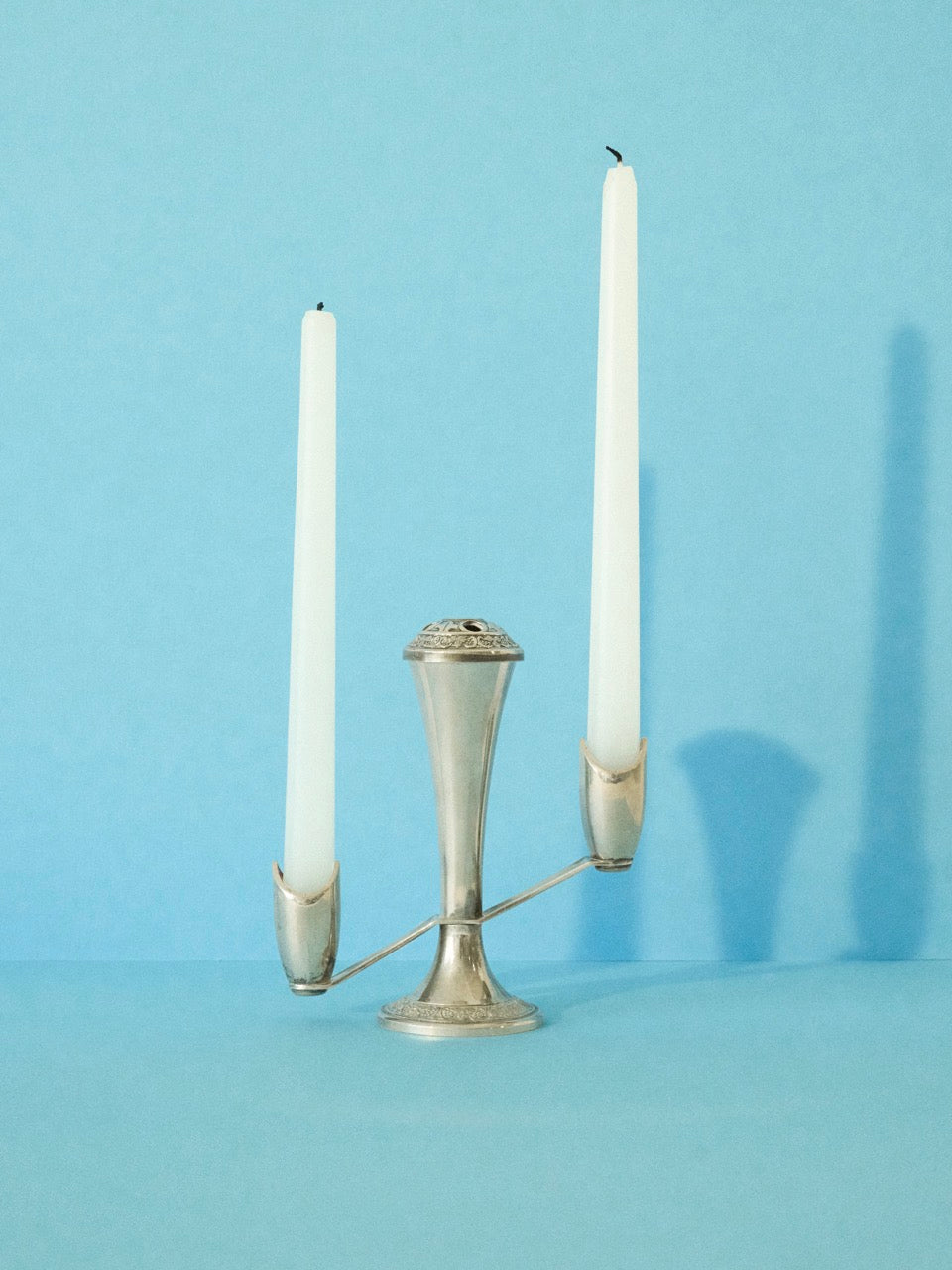 Grenadier silver plated candle holder