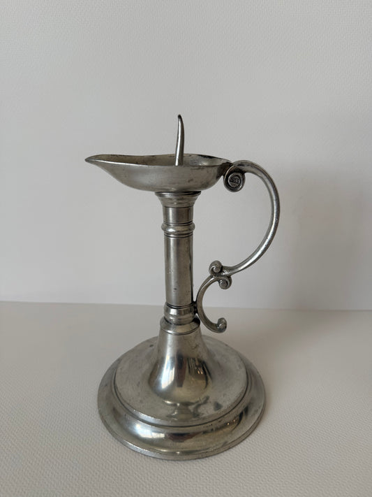 Pewter decorative candle holder