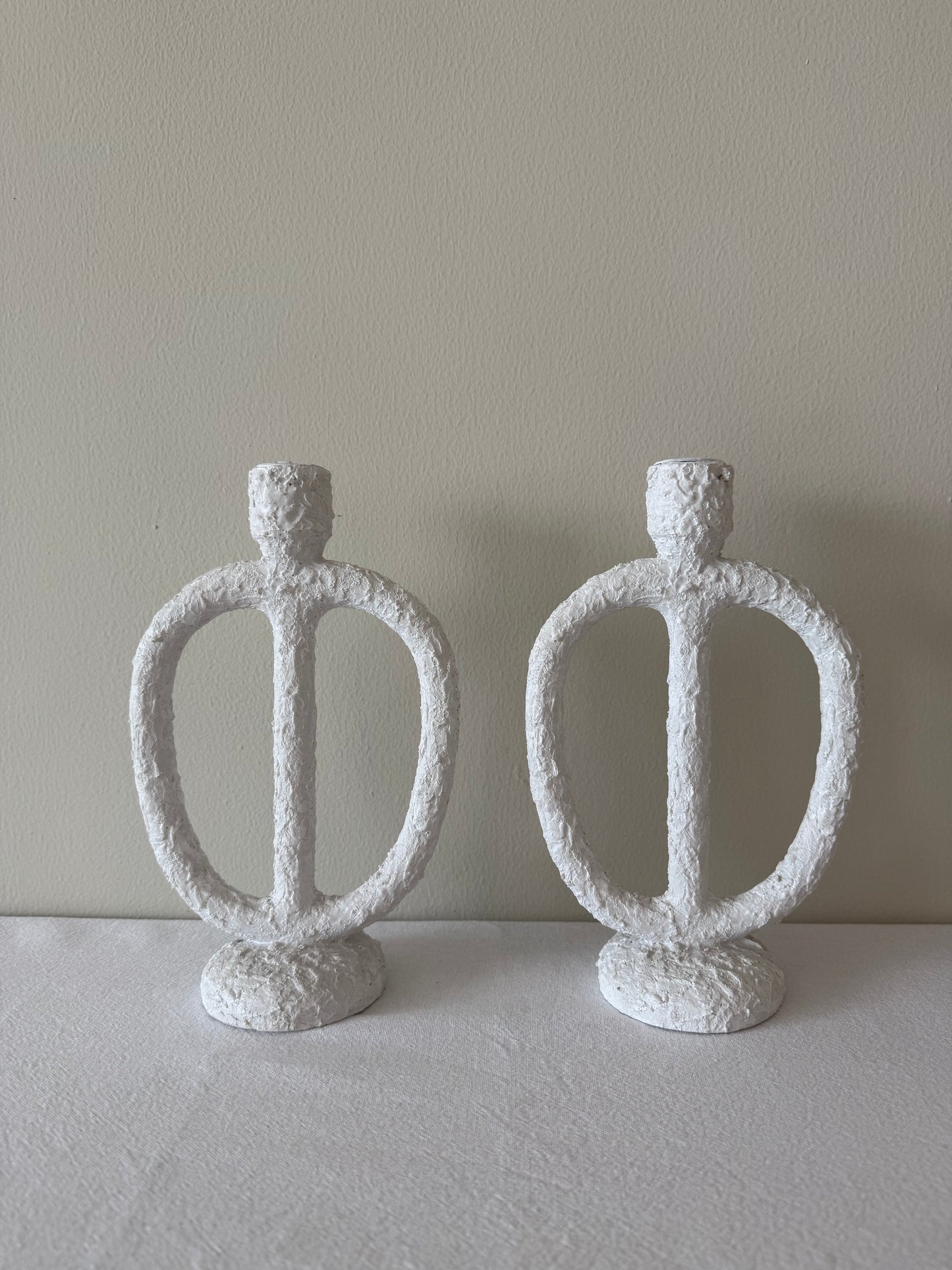 Textured candle stick holders