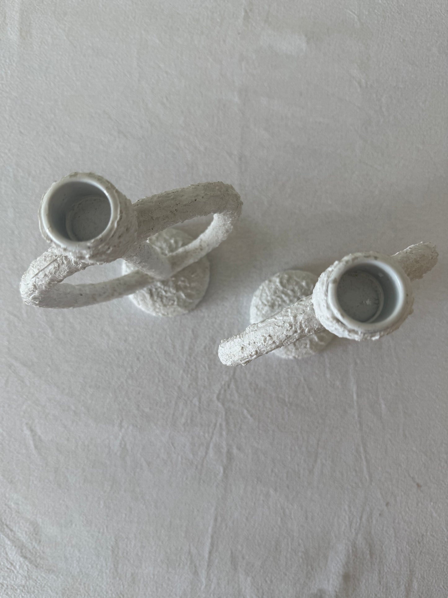 Textured candle stick holders
