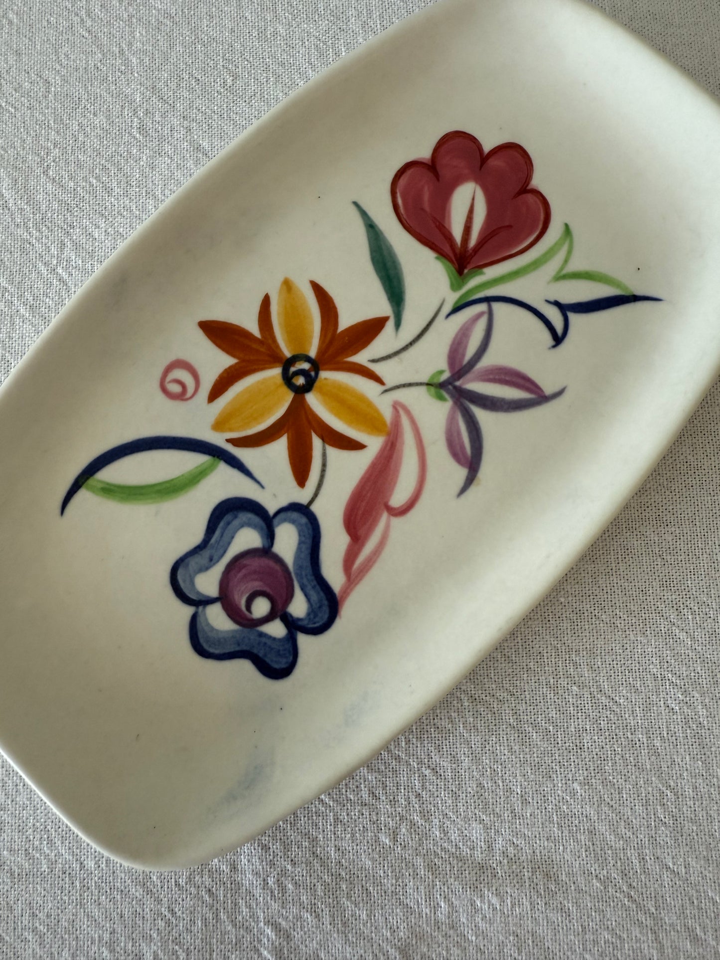 Poole pottery floral dish
