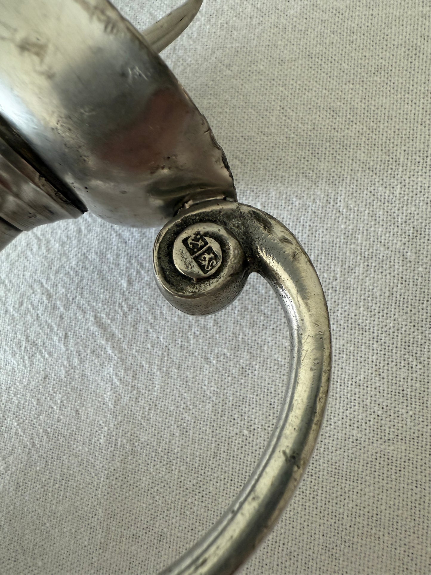 Pewter decorative candle holder