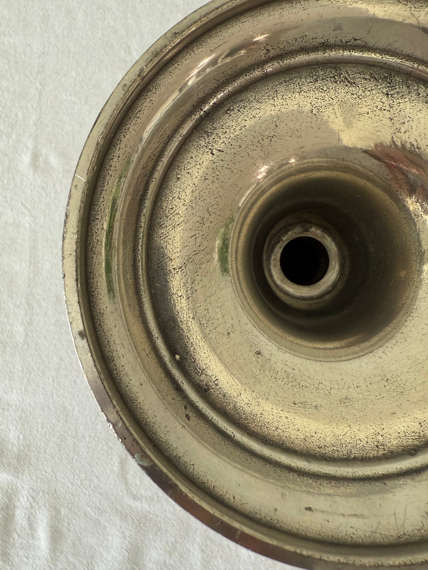 Pewter decorative candle holder