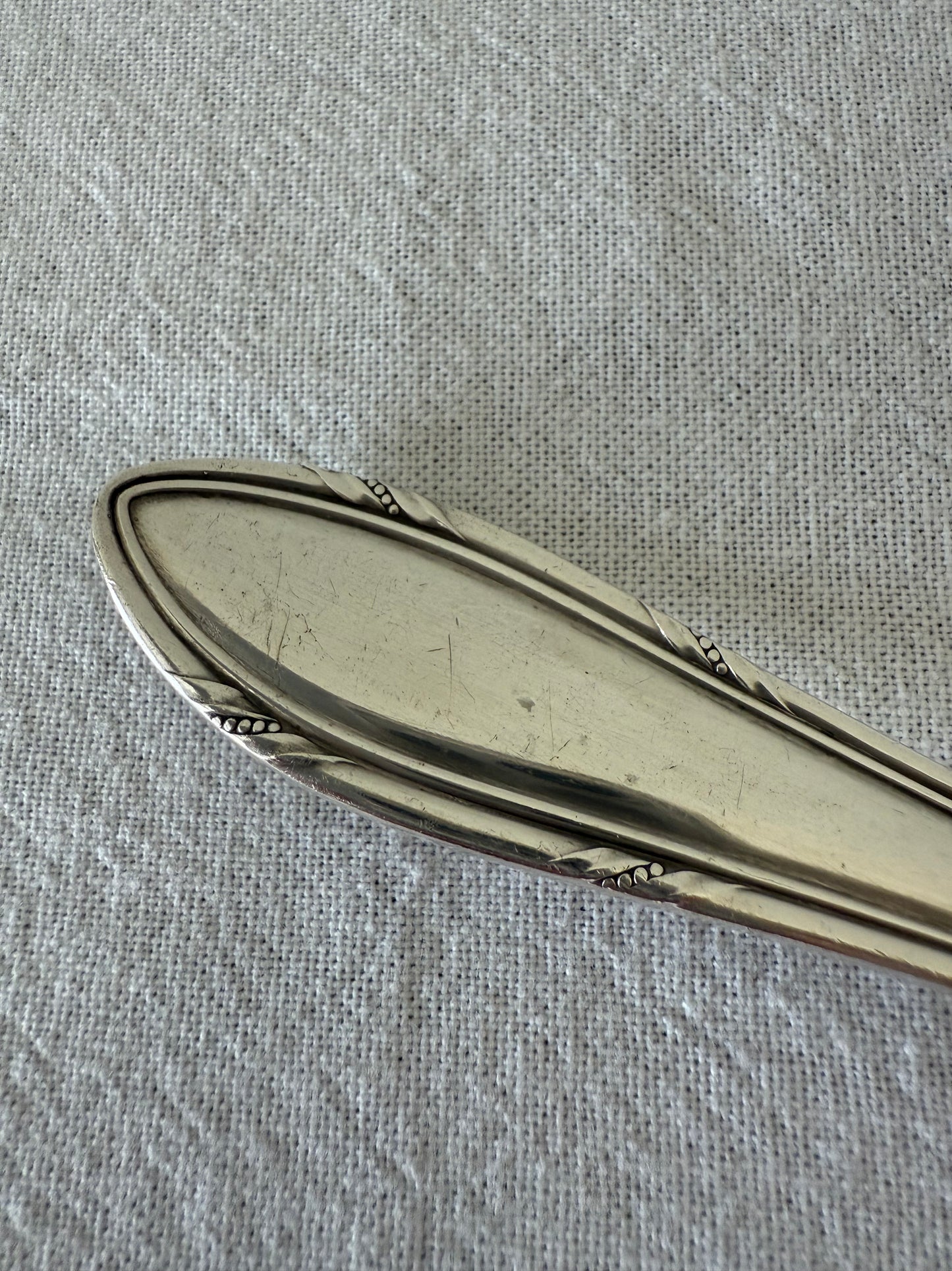 Silver plated serving fork