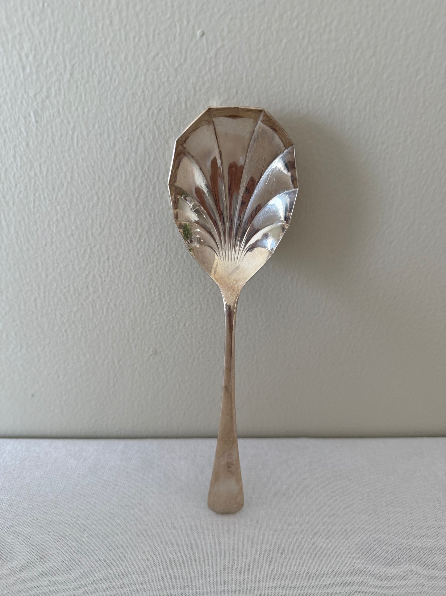Silver plated serving spoon