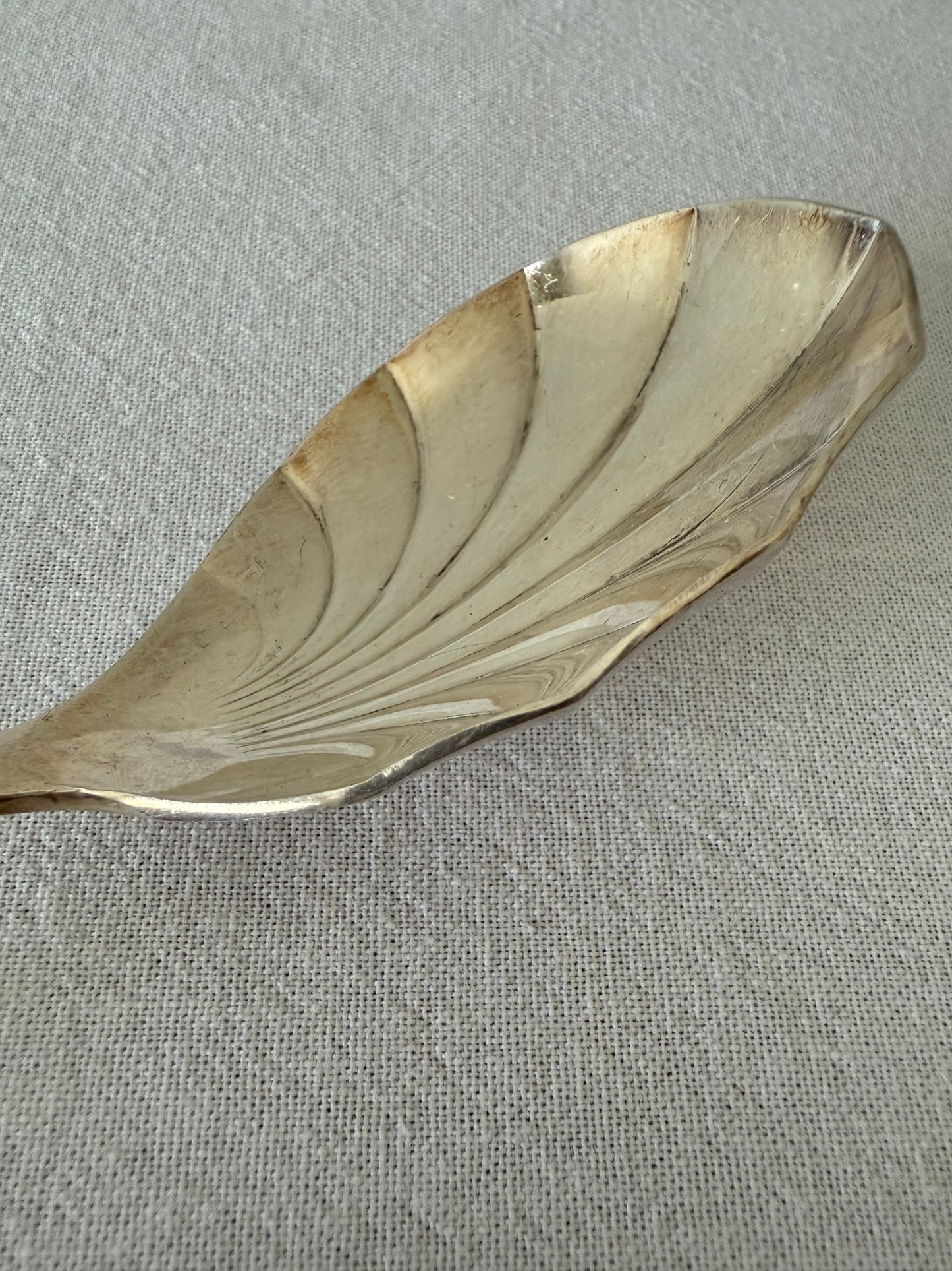 Silver plated serving spoon