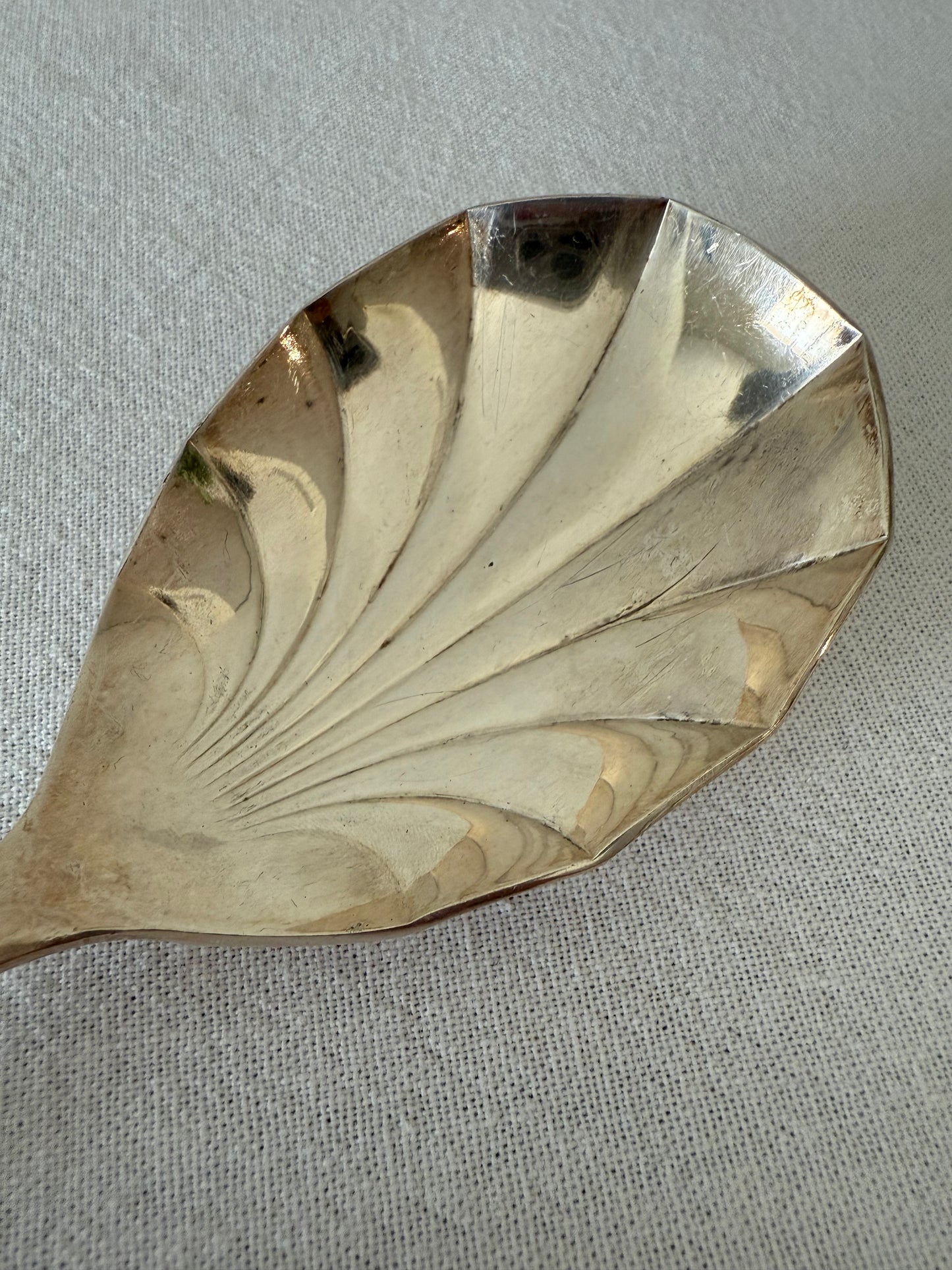 Silver plated serving spoon