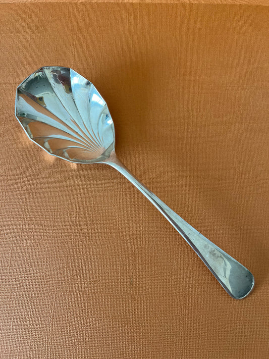 Silver plated serving spoon