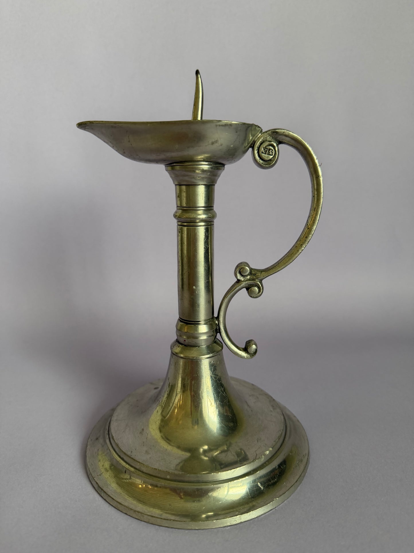 Pewter decorative candle holder