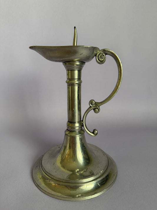 Pewter decorative candle holder
