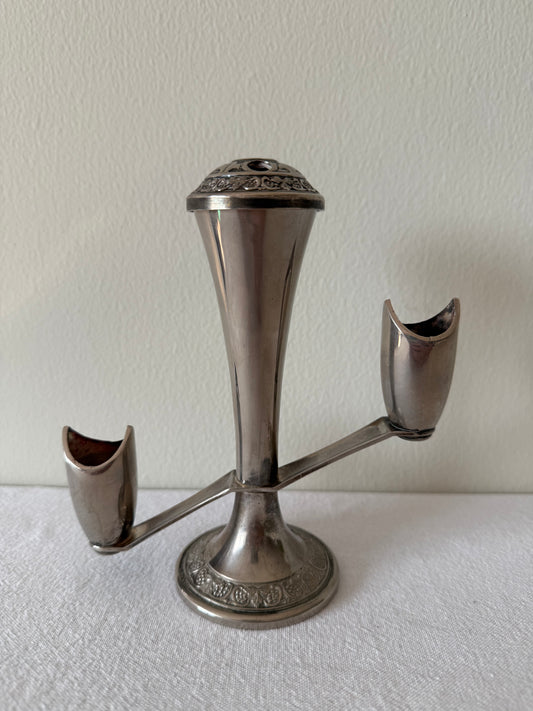 Grenadier silver plated candle holder