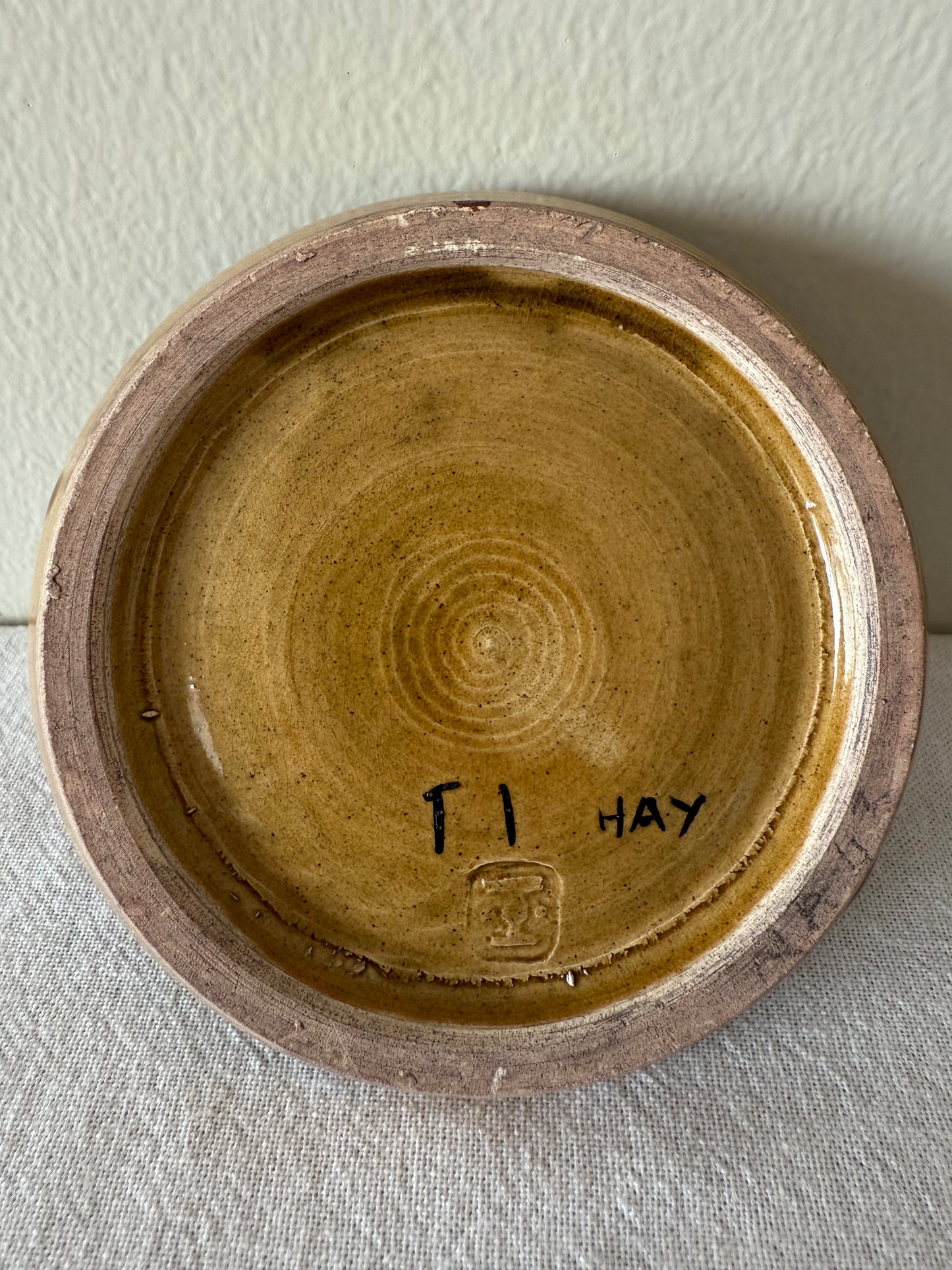 Ceramic egg cup in brown