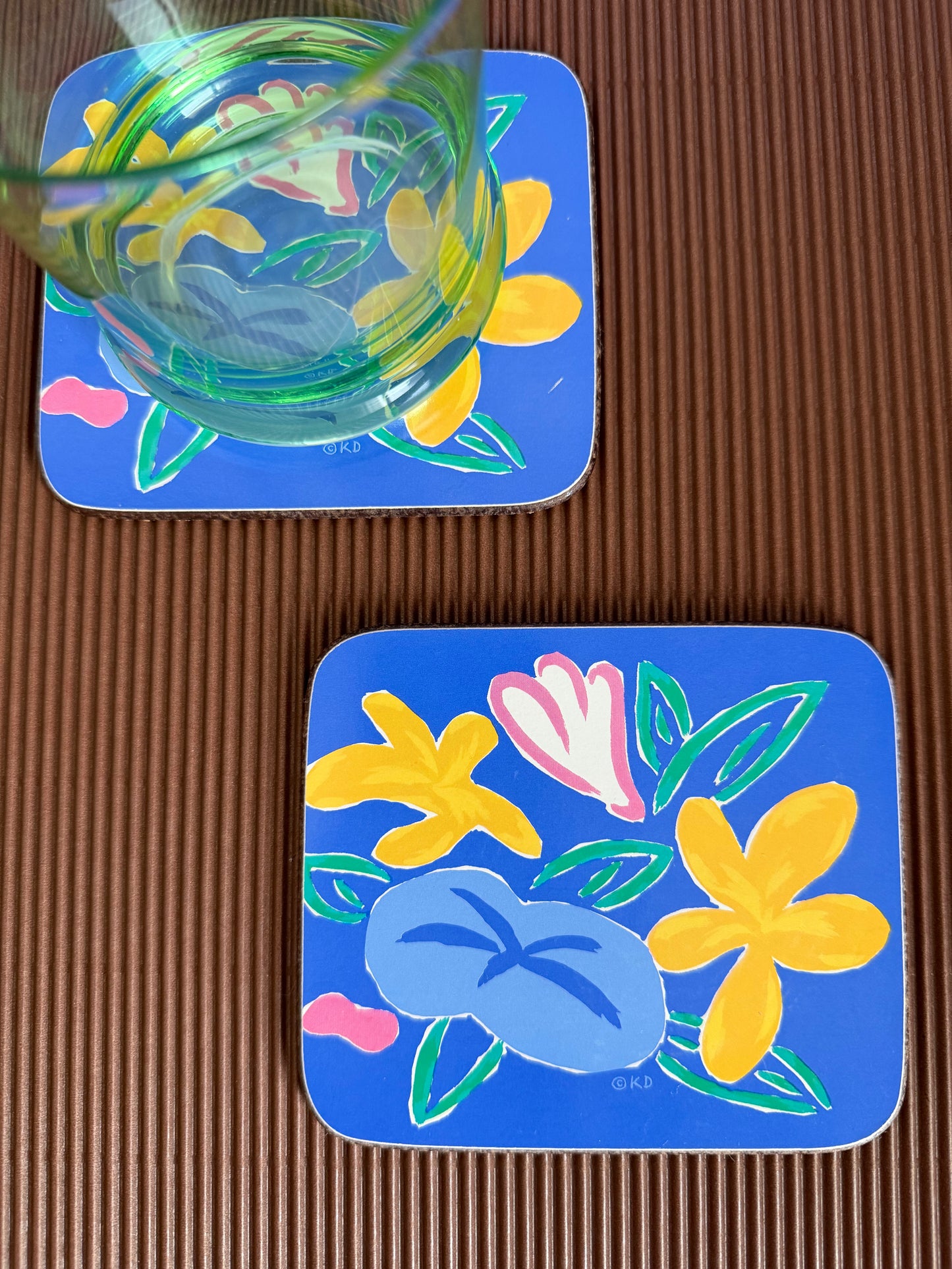 Floral coasters