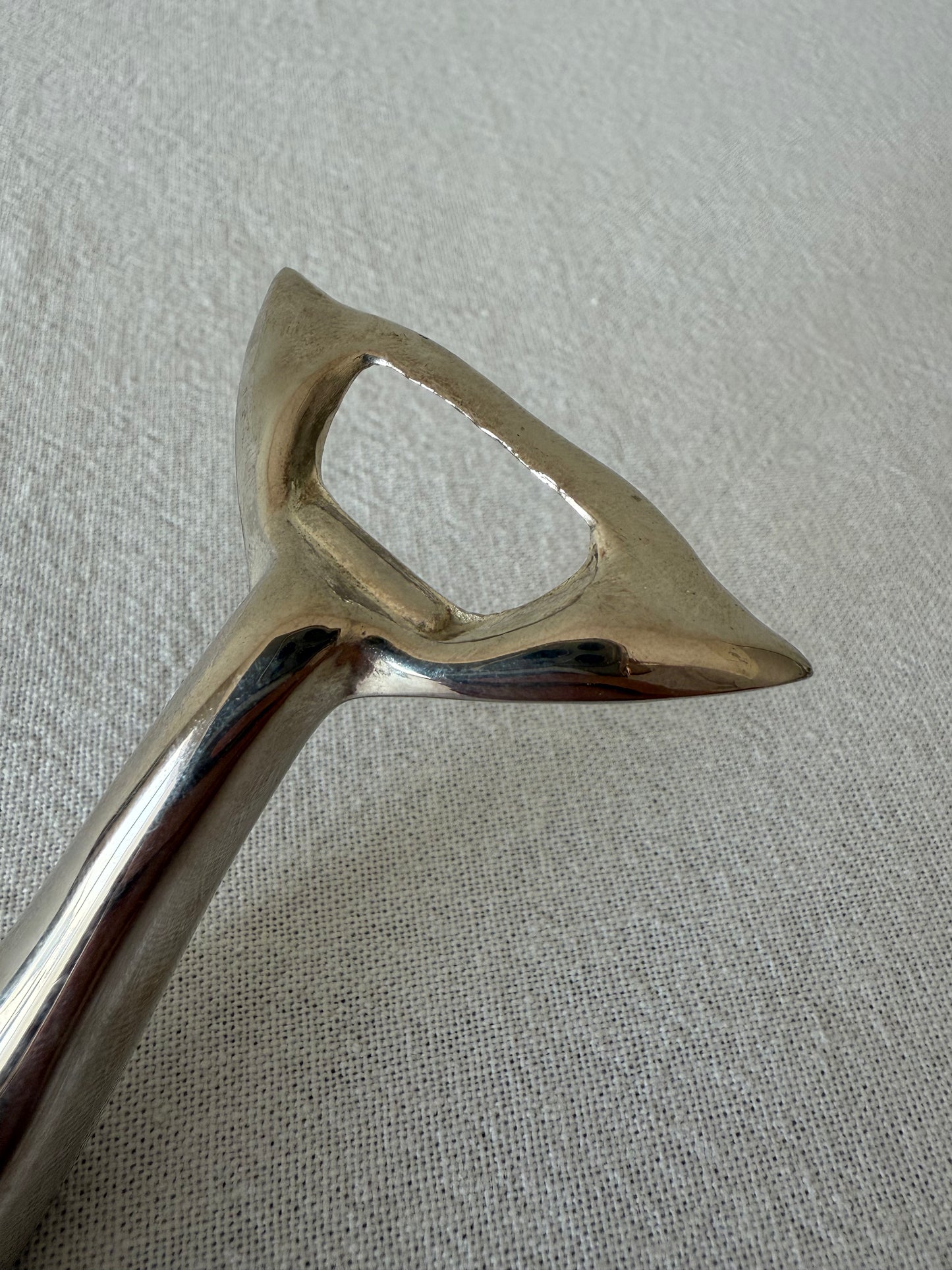 Silver plated dolphin bottle opener