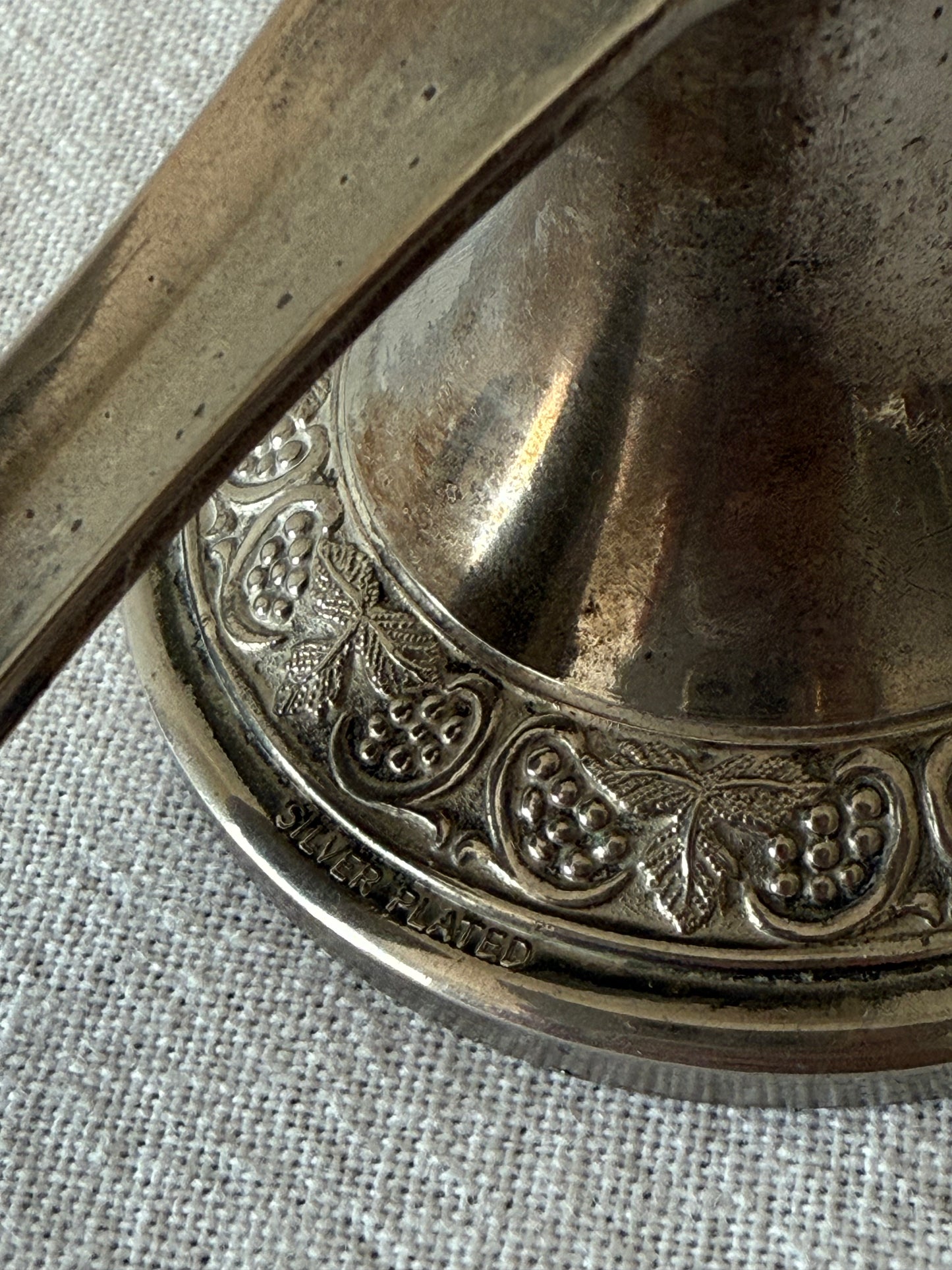 Grenadier silver plated candle holder