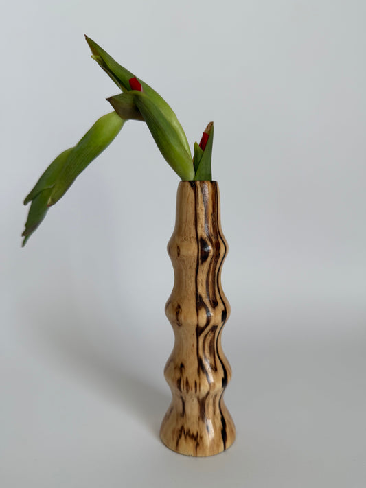 Wooden bud vase