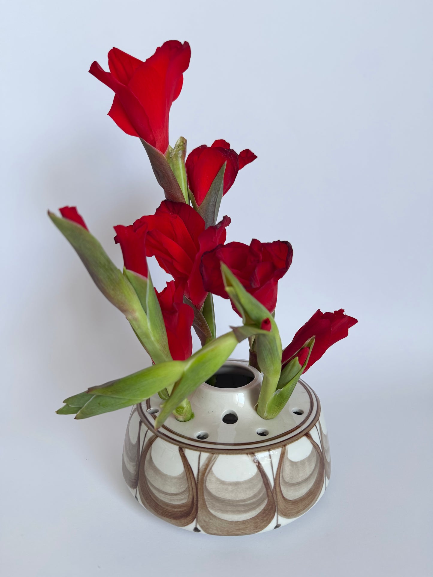 Jersey pottery flower frog