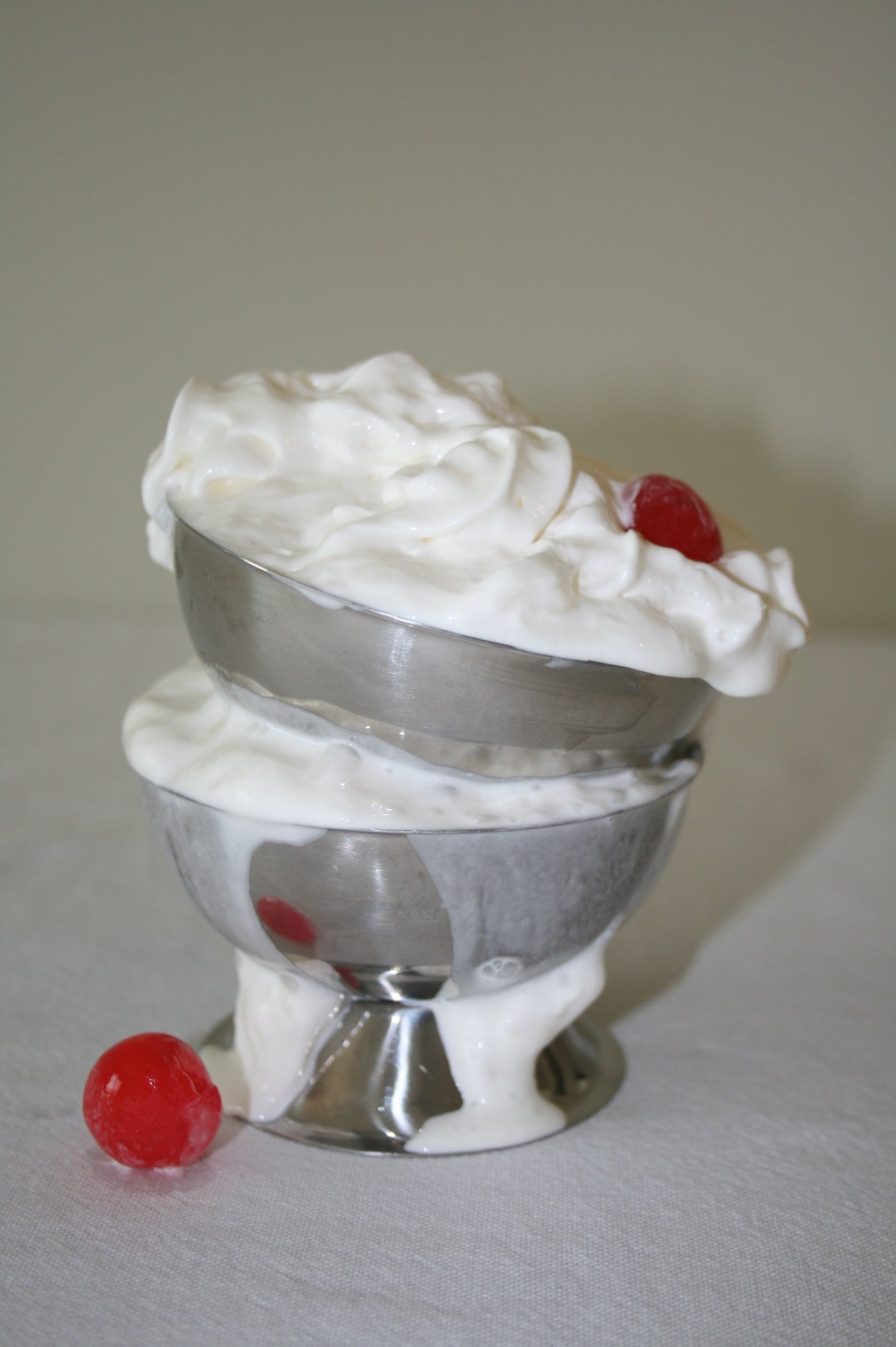 Stainless steel ice cream coupes