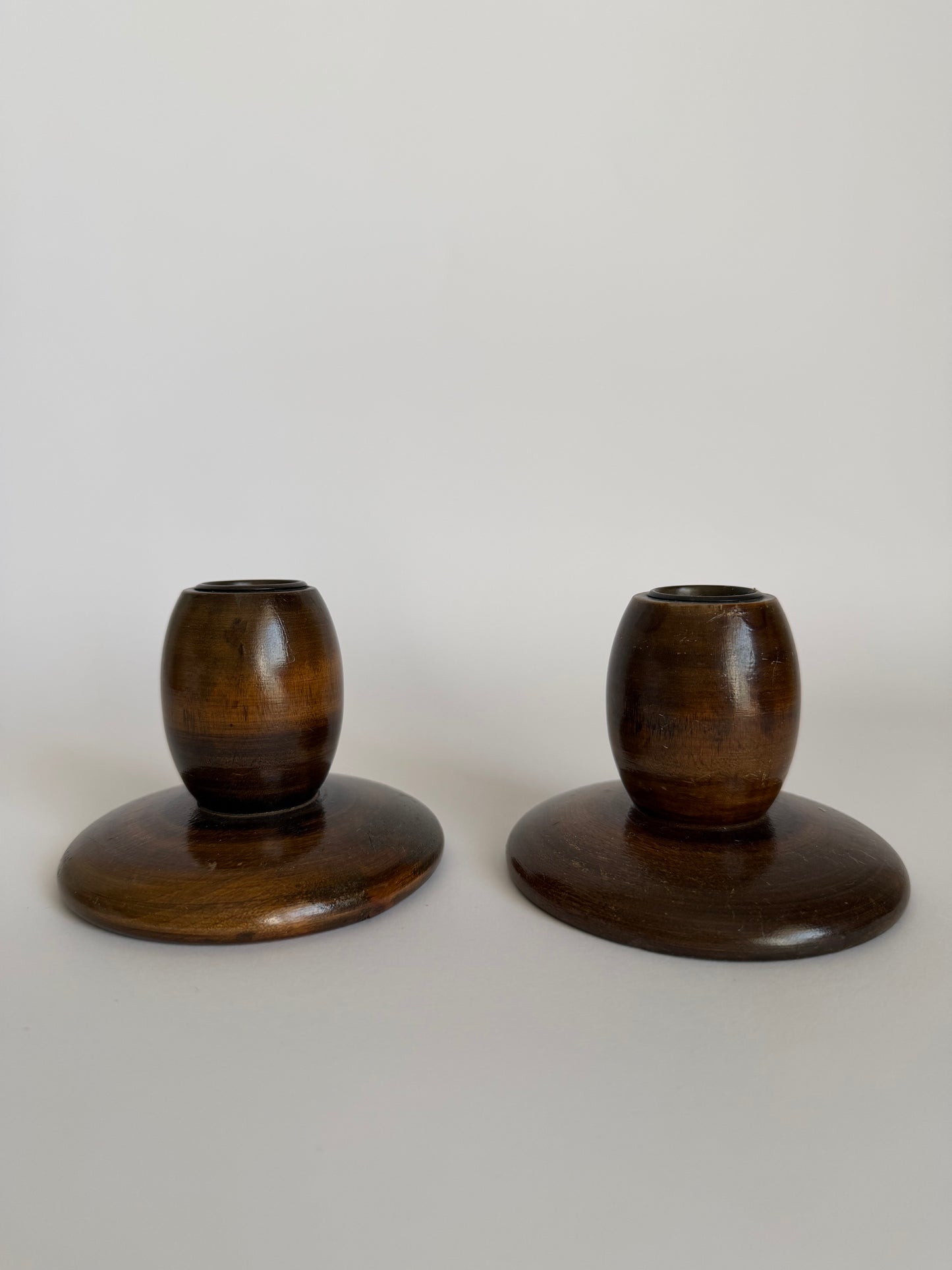 Wooden candle holders
