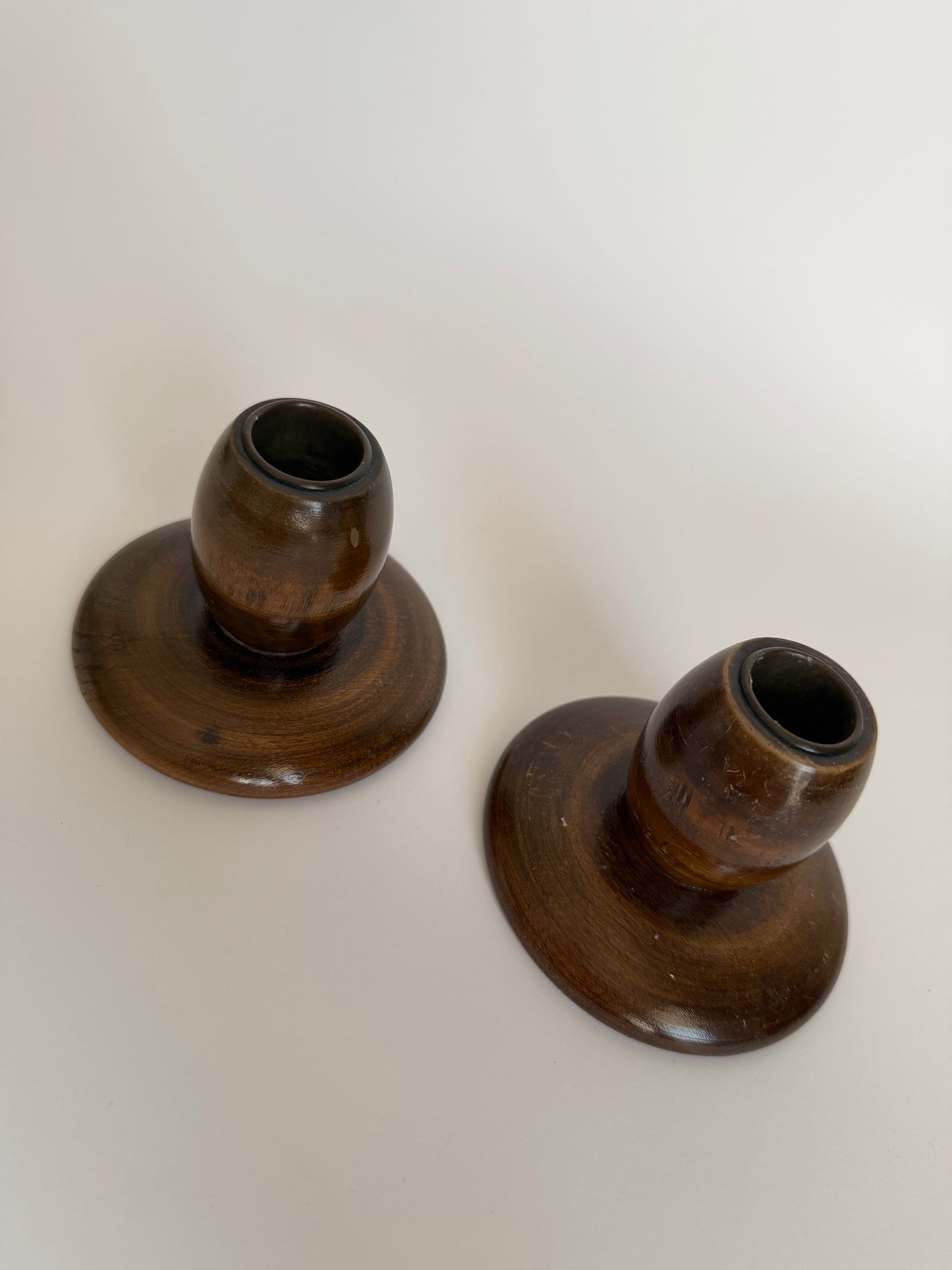 Wooden candle holders