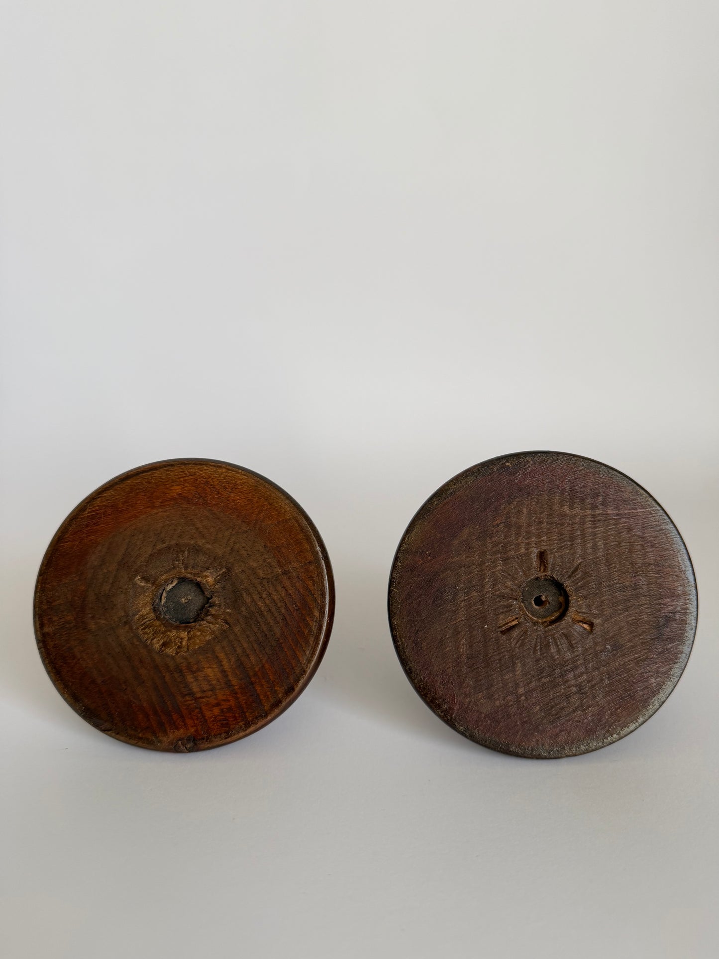 Wooden candle holders