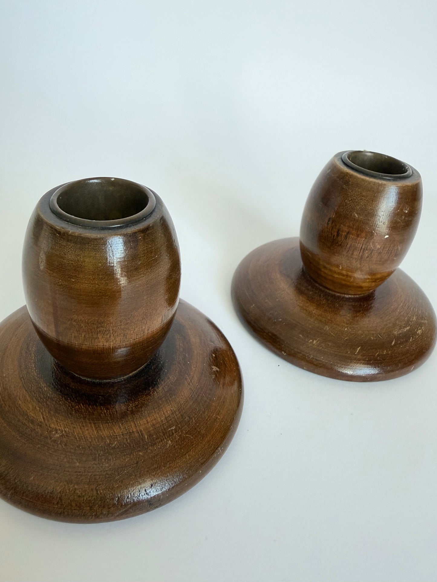 Wooden candle holders