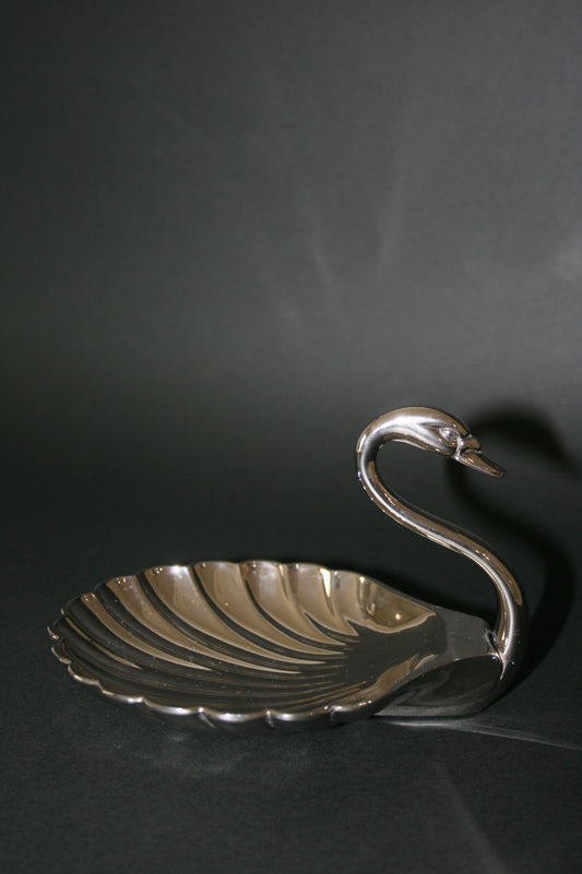 Silver plated Seba swan dish