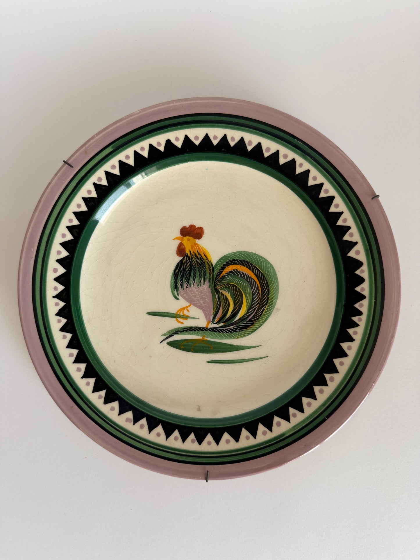 Henriot Quimper France chicken plate