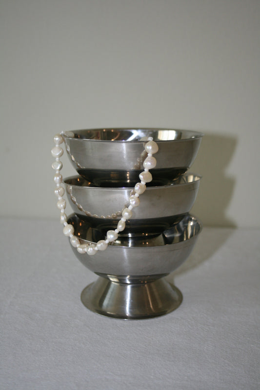 Stainless steel ice cream coupes