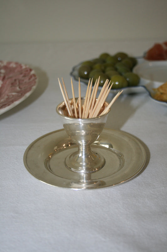 Silver plated egg cup
