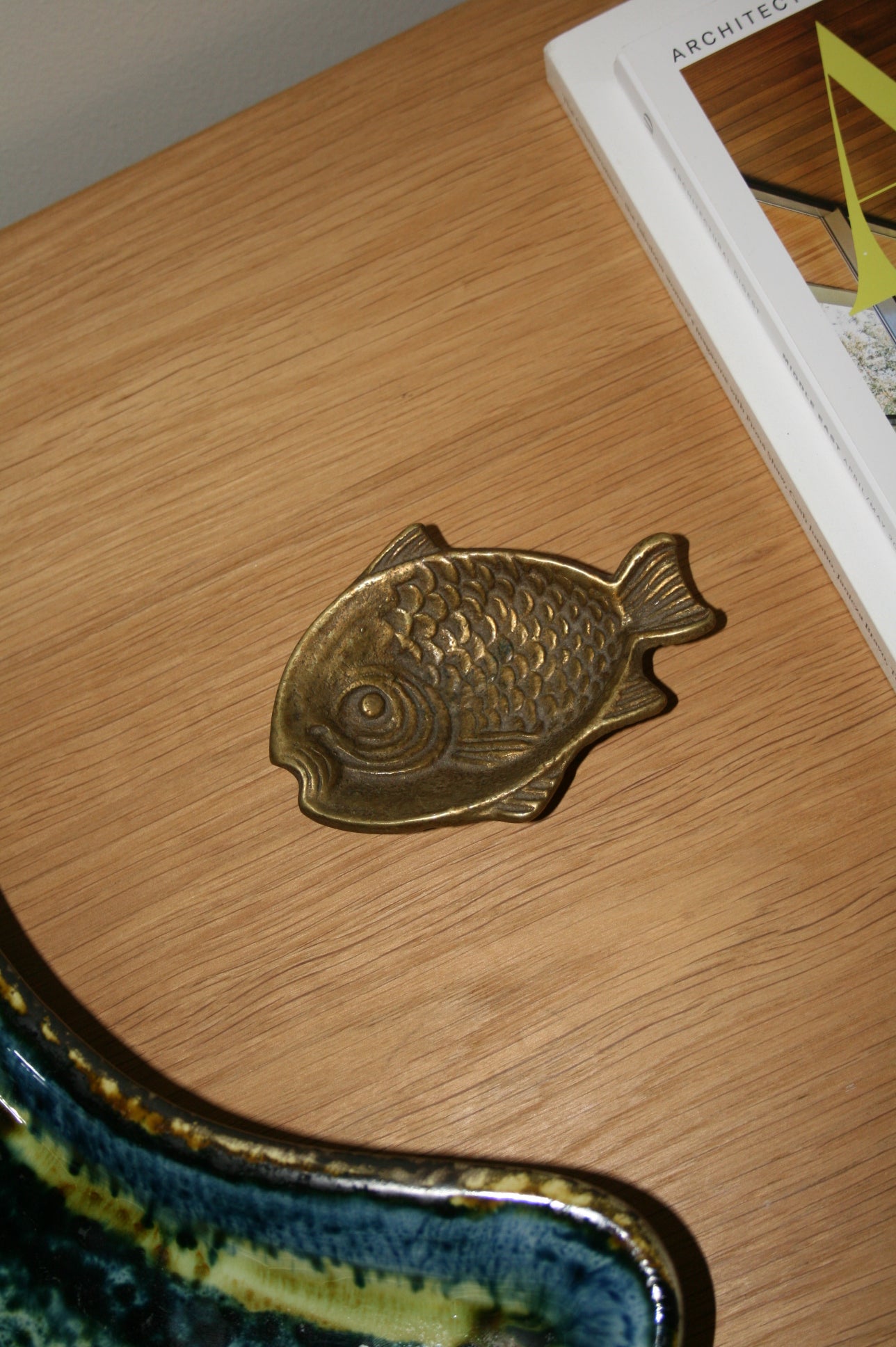 Brass fish trinket dish