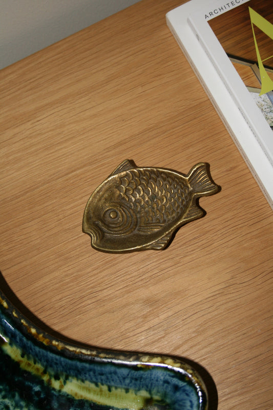 Brass fish trinket dish