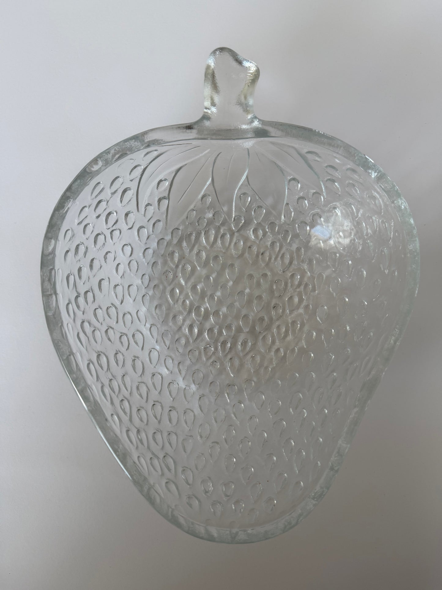 Glass strawberry dish