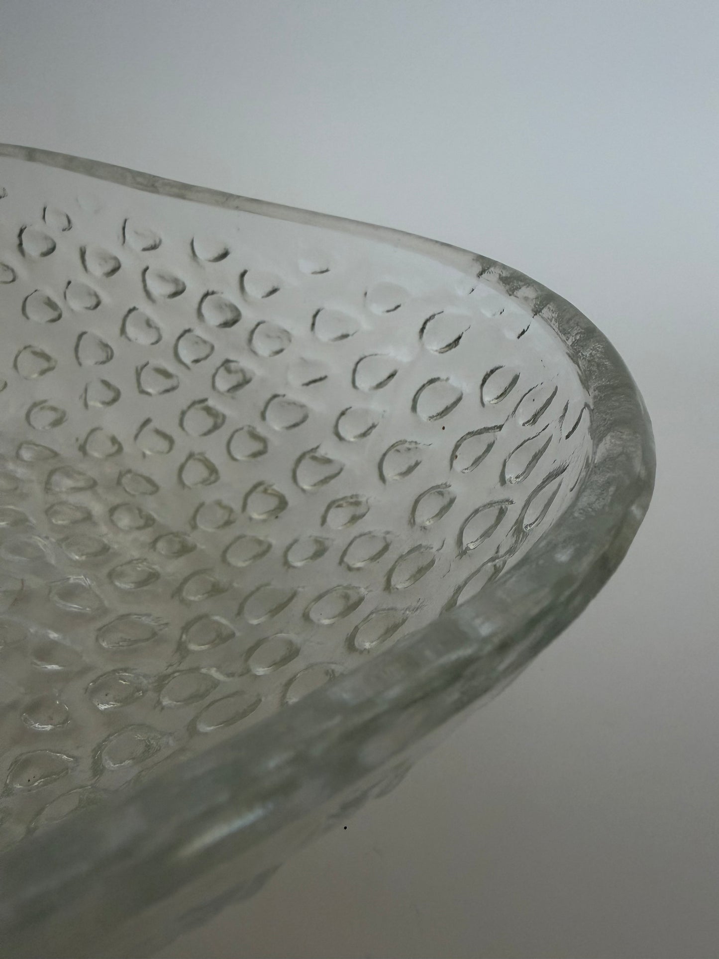 Glass strawberry dish