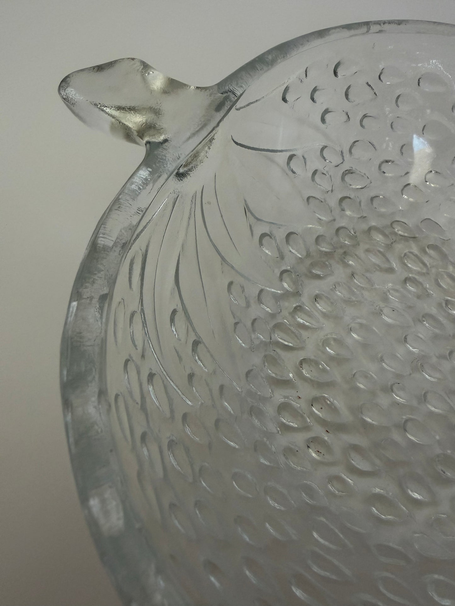 Glass strawberry dish