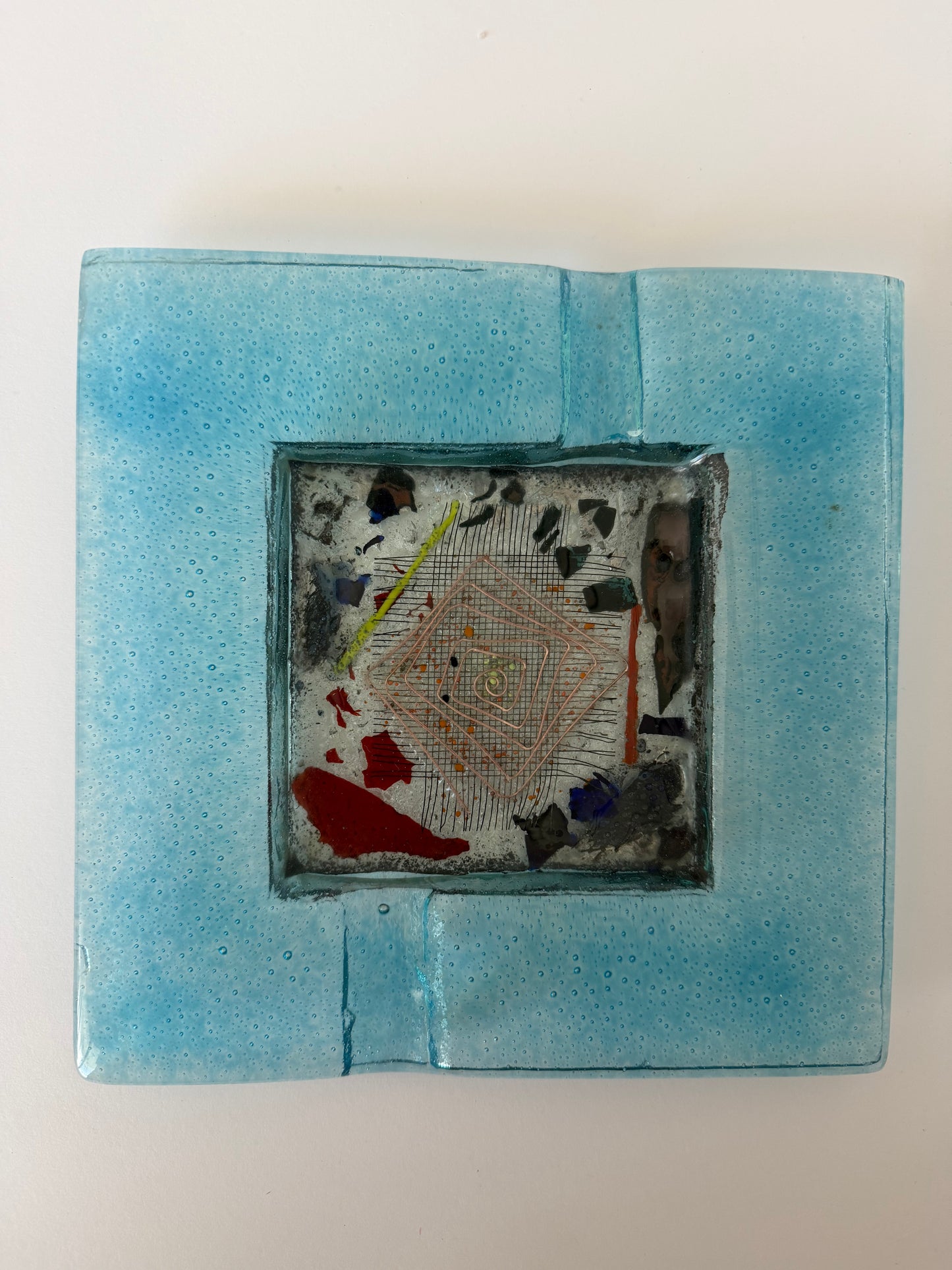Abstract glass dish