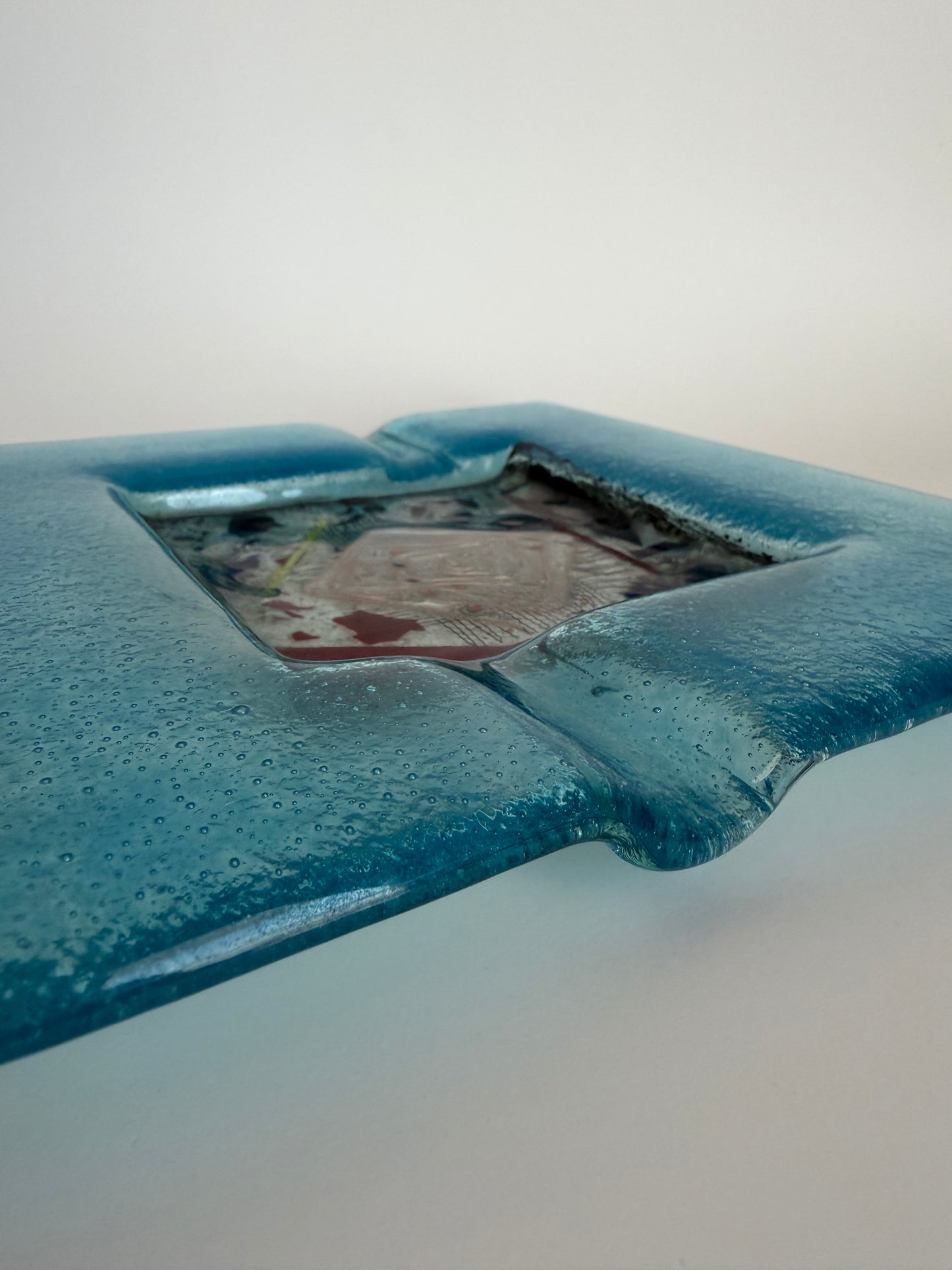 Abstract glass dish
