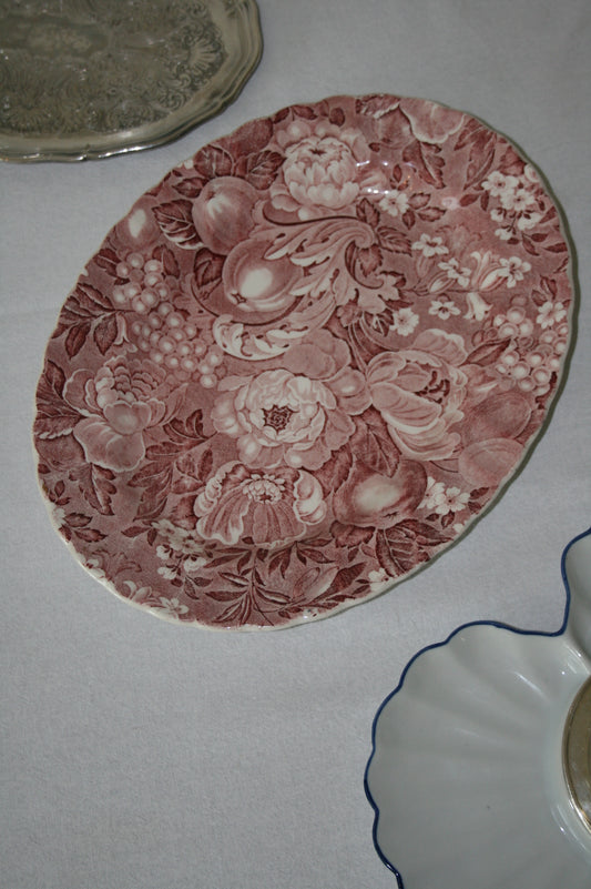 Floral serving dish