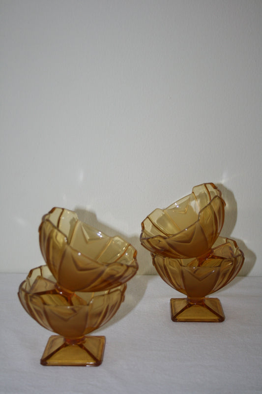 Glass dessert dishes