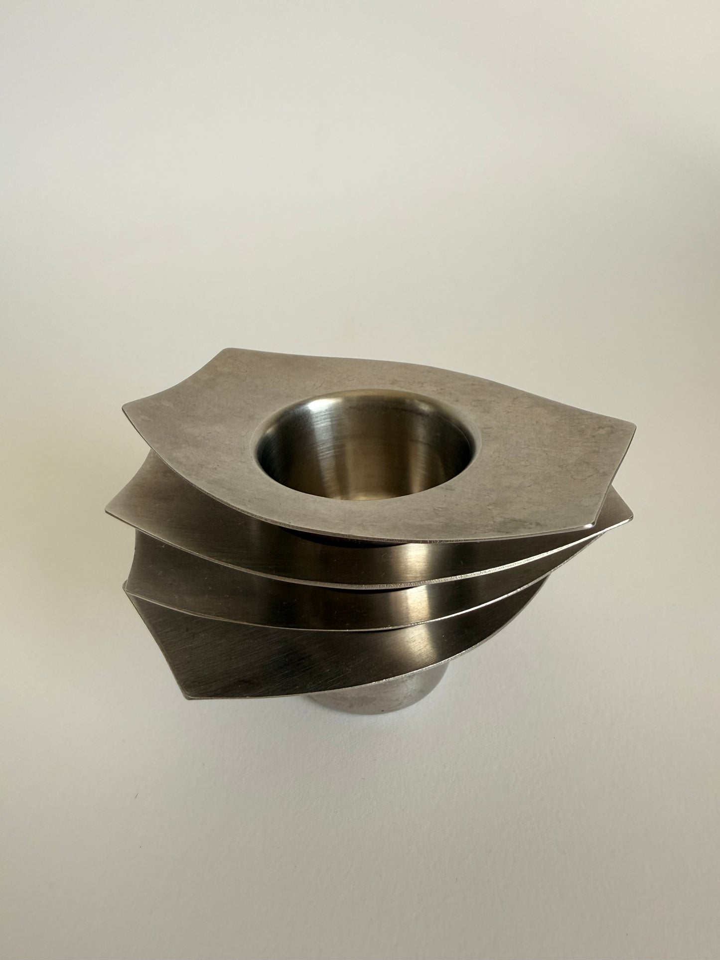 Stackable stainless steel egg cups