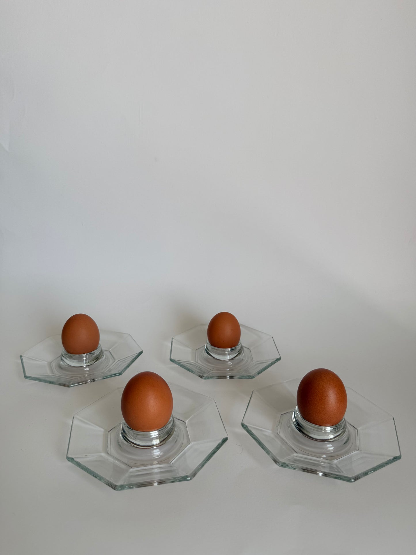 Arcoroc France 80's stackable egg cups