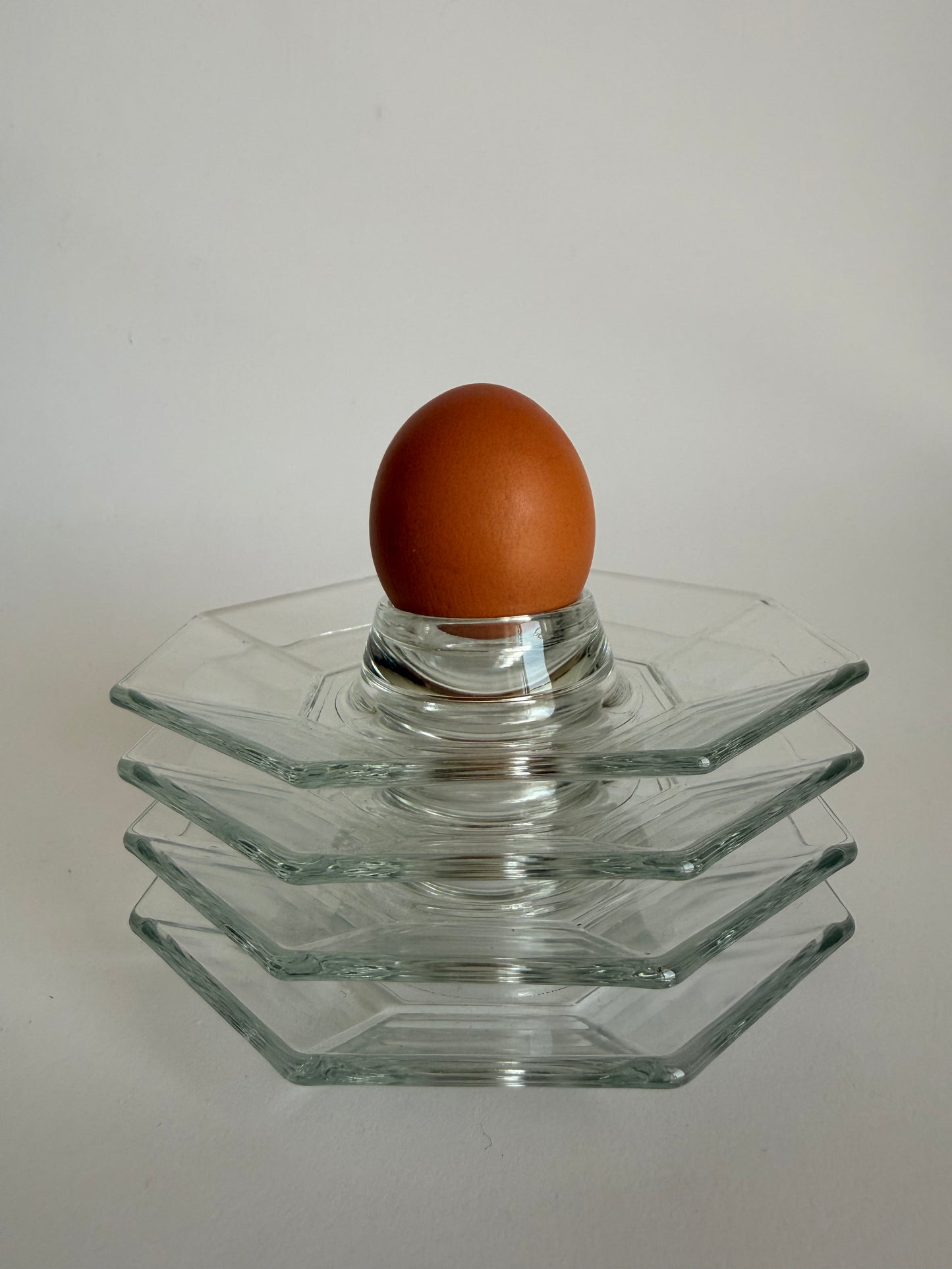 Arcoroc France 80's stackable egg cups