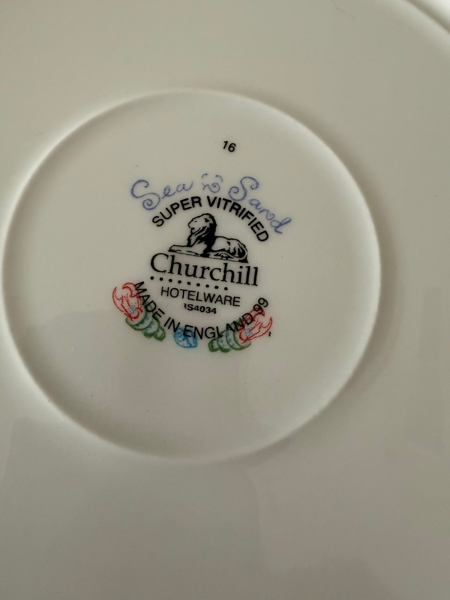 Churchill pottery 'sea and sand' plates